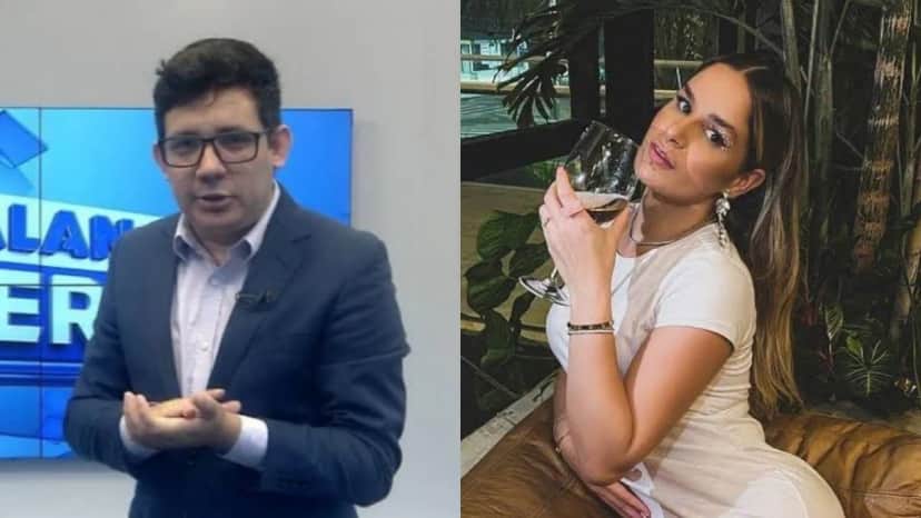 Ex-apresentador do Balanço Geral surgiu discutindo com Pamella Holanda em shopping (Foto: Reprodução) Ex-apresentador do Balanço Geral surgiu discutindo com Pamella Holanda em shopping (Foto: Reprodução)