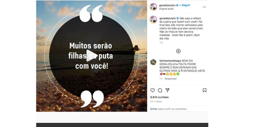 Geraldo Luís publica texto forte Geraldo Luís publica texto forte
