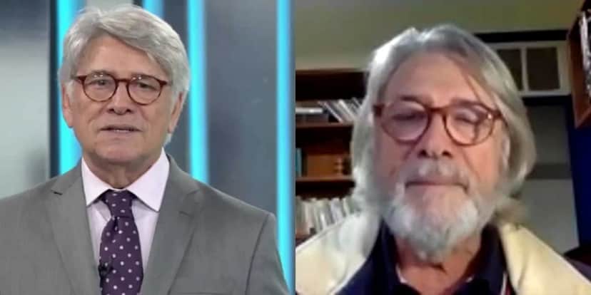 Sergio Chapelin, após sair da Globo, está irreconhecível (Reprodução: Montagem TV Foco)