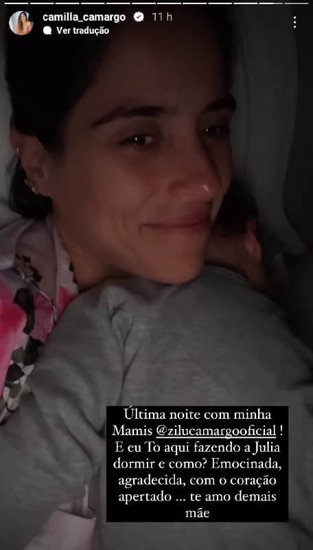 Camilla Camargo surgiu emocionada ao falar de Zilu Godói (Foto: Reprodução/ Instagram) Camilla Camargo surgiu emocionada ao falar de Zilu Godói (Foto: Reprodução/ Instagram)