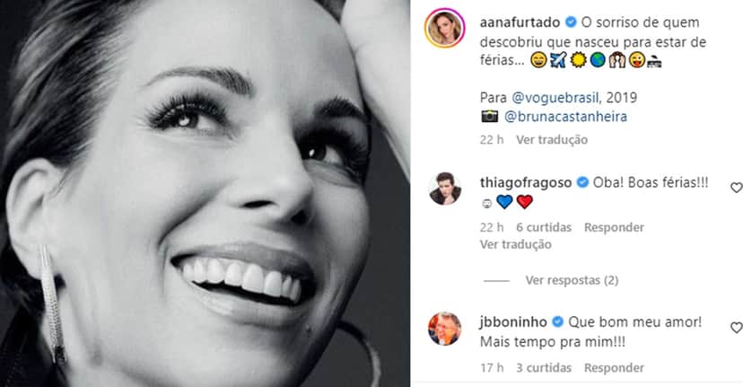 Ana Furtado brinca com declaração que viralizou e recebe reação de Boninho Ana Furtado brinca com declaração que viralizou e recebe reação de Boninho