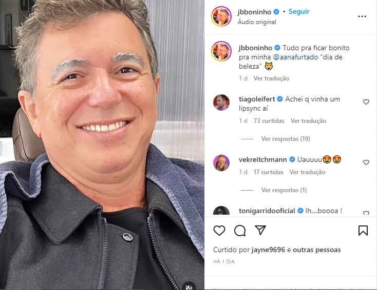 Boninho promove dia de beleza para Ana Furtado - Foto: Reprodução Boninho promove dia de beleza para Ana Furtado - Foto: Reprodução