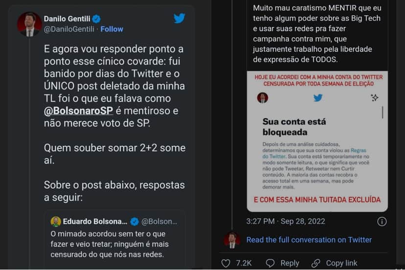 Danilo Gentili é reativado no Twitter e esculacha filho de Bolsonaro Danilo Gentili é reativado no Twitter e esculacha filho de Bolsonaro