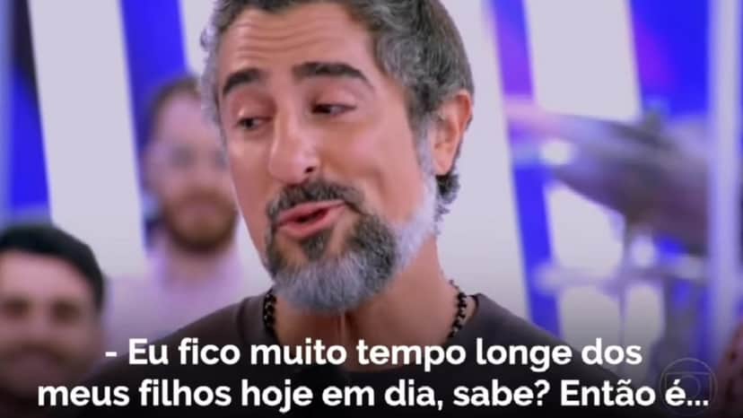 Com saudades dos filhos, música de Ana Vilela toca o coração de Marcos Mion Com saudades dos filhos, música de Ana Vilela toca o coração de Marcos Mion