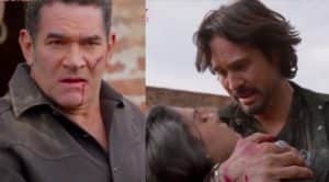 Luto em A Desalmada - Fernanda morre nos braços de Rafael? Após ser baleada por Otávio, justiceira tem final chocante (Foto: Reprodução / SBT / Montagem TV Foco) Luto em A Desalmada - Fernanda morre nos braços de Rafael? Após ser baleada por Otávio, justiceira tem final chocante (Foto: Reprodução / SBT / Montagem TV Foco)