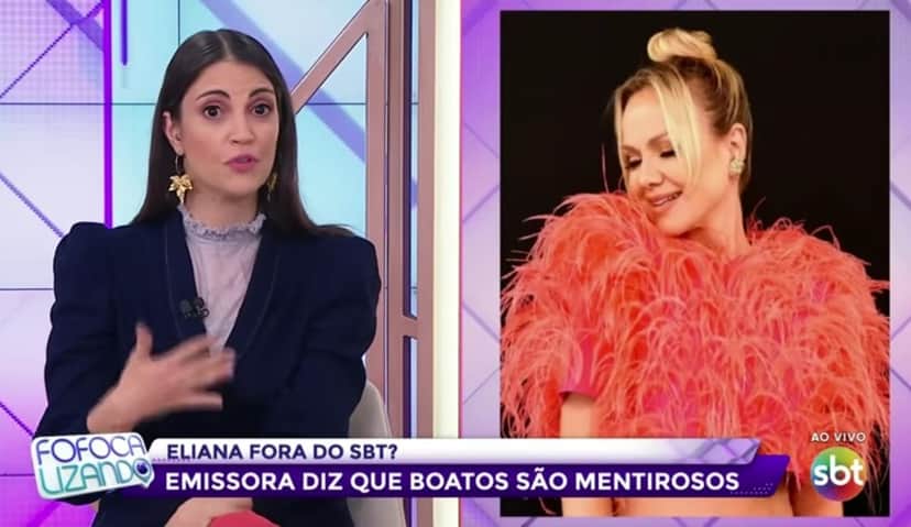 Chris Flores interrompe Fofocalizando para ler nota da assessoria de Eliana e desmente boatos de ida à Globo Chris Flores interrompe Fofocalizando para ler nota da assessoria de Eliana e desmente boatos de ida à Globo