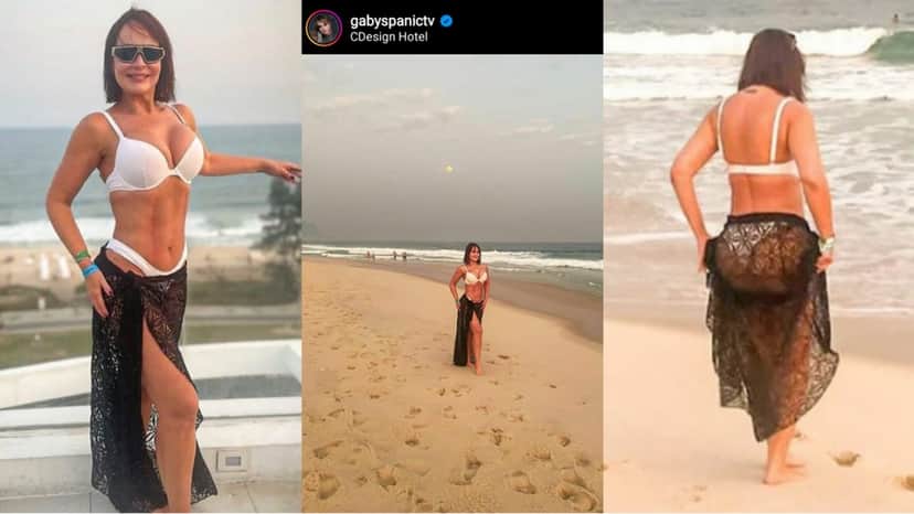 Gaby Spanic, estrela de A Usurpadora, curte praia carioca com fio-dental e expõe corpasso aos 48 anos Gaby Spanic, estrela de A Usurpadora, curte praia carioca com fio-dental e expõe corpasso aos 48 anos