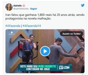 A Fazenda 14: Iran Malfitano ganhava R$ 1.800 como protagonista de Malhação em 2001 na Globo, quando interpretava Gui (Foto: Reprodução / Twitter) A Fazenda 14: Iran Malfitano ganhava R$ 1.800 como protagonista de Malhação em 2001 na Globo, quando interpretava Gui (Foto: Reprodução / Twitter)