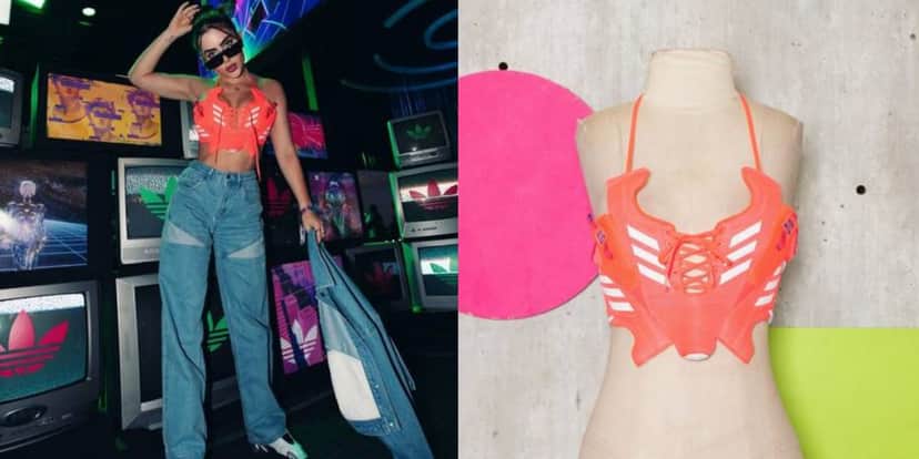 Look usado por Jade Picon no Lollapalooza (Foto: Reprodução/Montagem) Look usado por Jade Picon no Lollapalooza (Foto: Reprodução/Montagem)