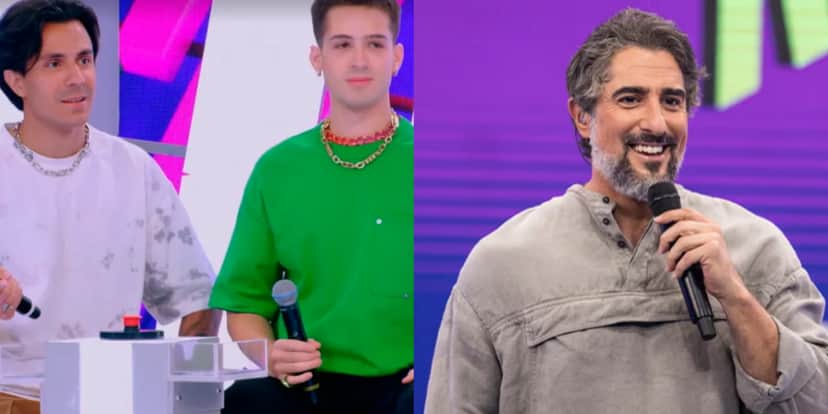 Pe Lu e João Guilherme e Marcos Mion — Foto: Globo Pe Lu e João Guilherme e Marcos Mion — Foto: Globo