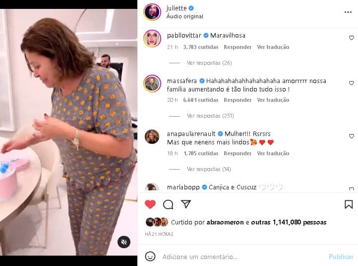 Juliette ganhou comentário ousado de Grazi Massafera (Foto: Reprodução/ Instagram) Juliette ganhou comentário ousado de Grazi Massafera (Foto: Reprodução/ Instagram)