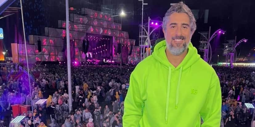 Marcos Mion no Rock In Rio - Foto: Reprodução Marcos Mion no Rock In Rio - Foto: Reprodução