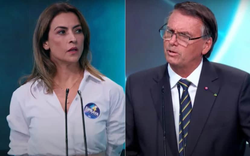 Soraya atacou Bolsonaro durante debate no SBT (Foto: Reprodução) Soraya atacou Bolsonaro durante debate no SBT (Foto: Reprodução)