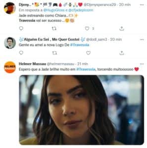 Jade Picon foi elogiada pelos internautas que estão ansiosos pela estreia de Travessia (Foto: Reprodução / Twitter) Jade Picon foi elogiada pelos internautas que estão ansiosos pela estreia de Travessia (Foto: Reprodução / Twitter)