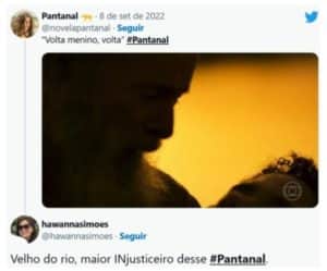 Público criticou o Velho do Rio por não salvar Roberto (Foto: Reprodução / Twitter) Público criticou o Velho do Rio por não salvar Roberto (Foto: Reprodução / Twitter)