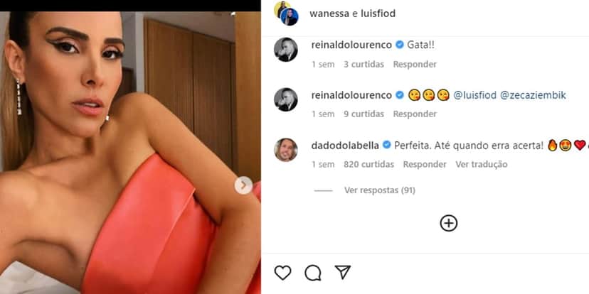 Wanessa recebe declaração pública de Dado Dolabella, seu atual namorado Wanessa recebe declaração pública de Dado Dolabella, seu atual namorado