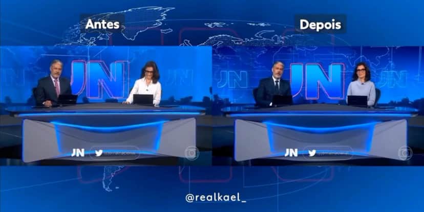 William Bonner e Renata Vasconcellos no Jornal Nacional - Foto: Reprodução William Bonner e Renata Vasconcellos no Jornal Nacional - Foto: Reprodução
