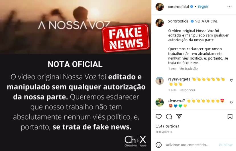 Xororó decidiu fazer um comunicado oficial e surpreendeu (Foto: Reprodução/ Instagram) Xororó decidiu fazer um comunicado oficial e surpreendeu (Foto: Reprodução/ Instagram)