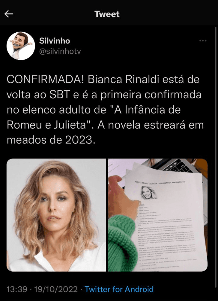 Publicação de Silvinho (Foto: Reprodução) Publicação de Silvinho (Foto: Reprodução)