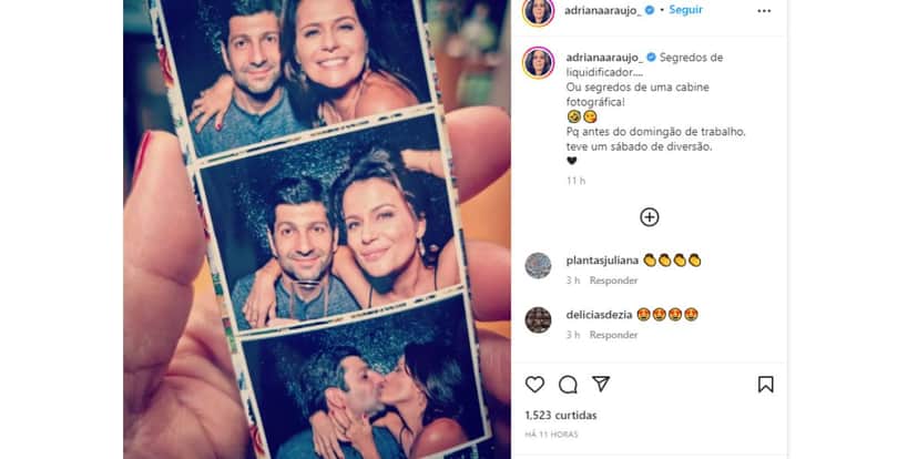 Adriana Araújo e o marido