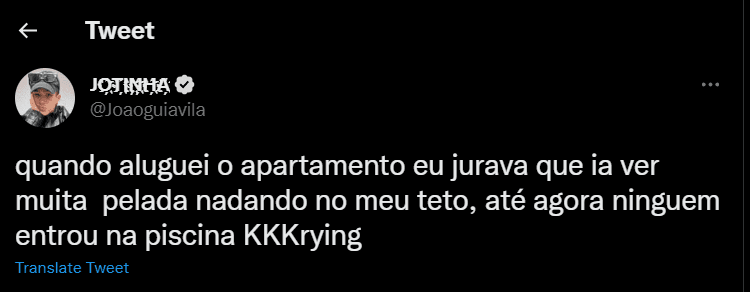João Guilherme fez uma postagem polêmica no twitter (Foto Reprodução/Twitter) João Guilherme fez uma postagem polêmica no twitter (Foto Reprodução/Twitter)