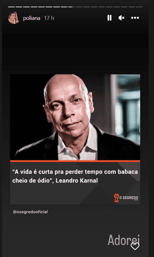 Poliana Rocha compartilha mensagem de forte impacto com seus seguidores (Foto Reprodução) Poliana Rocha compartilha mensagem de forte impacto com seus seguidores (Foto Reprodução)