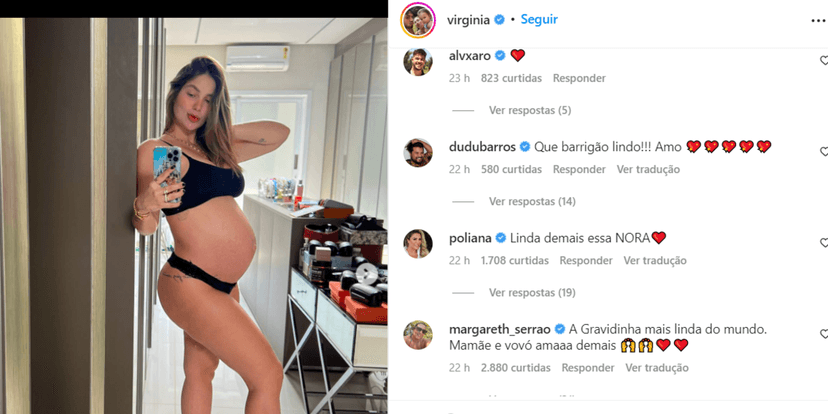 Virginia Fonseca exibe barrigão e recebe chuva de comentários (Foto Reprodução/Internet) Virginia Fonseca exibe barrigão e recebe chuva de comentários (Foto Reprodução/Internet)