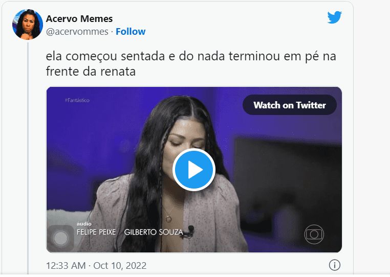 Usuários do Twitter reagem após momento viralizar (Foto Reprodução) Usuários do Twitter reagem após momento viralizar (Foto Reprodução)