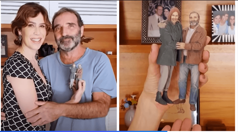 Maria Clara Gueiros, comentou sobre uma viagem que fez com seu companheiro aonde eles foram em um lugar aonde se faziam miniaturas das pessoas usando fotos, a miniatura do casal inclusive é decoração da casa (Foto Reprodução/Youtube) Maria Clara Gueiros, comentou sobre uma viagem que fez com seu companheiro aonde eles foram em um lugar aonde se faziam miniaturas das pessoas usando fotos, a miniatura do casal inclusive é decoração da casa (Foto Reprodução/Youtube)