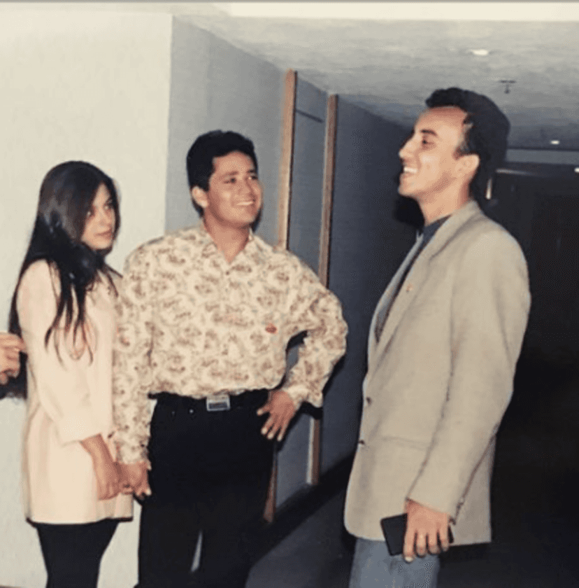 Foto de Poliana Rocha quando ela tinha apenas 15 anos ao lado do seu amor Leonardo (Foto Reprodução/Instagram)