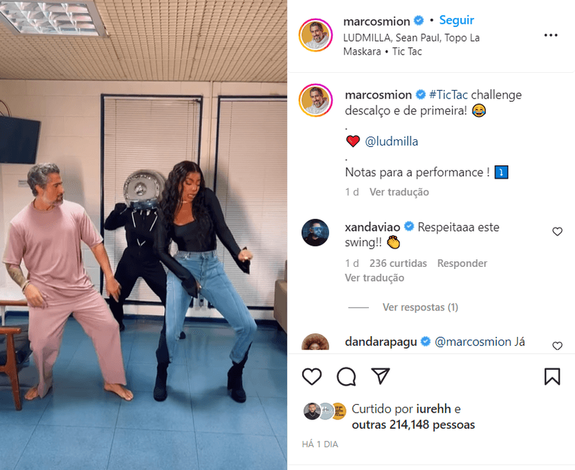 Mion surge dançando com Ludmila no camarim da Globo (Foto Reprodução/Instagram) Mion surge dançando com Ludmila no camarim da Globo (Foto Reprodução/Instagram)
