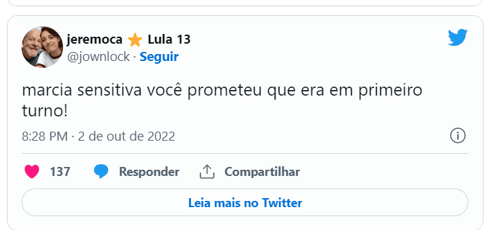 Internautas reagem à previsão de Marcia Sensitiva Internautas reagem à previsão de Marcia Sensitiva