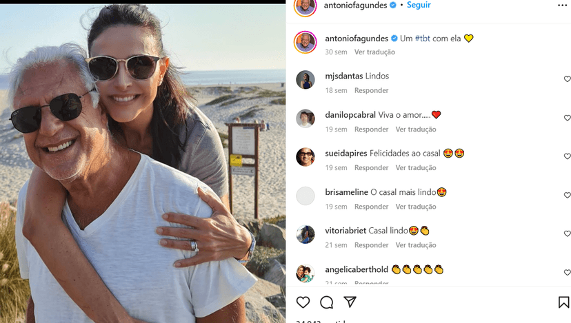 Apesar de discreto, sempre que pode ele compartilha alguns cliques com a amada Apesar de discreto, sempre que pode ele compartilha alguns cliques com a amada
