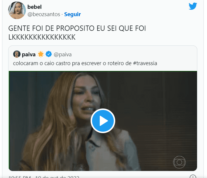 Web reage após cena de Massafera em Travessia por acharem que foi indireta a Caio Castro(Foto Reprodução/Twitter) Web reage após cena de Massafera em Travessia por acharem que foi indireta a Caio Castro(Foto Reprodução/Twitter)