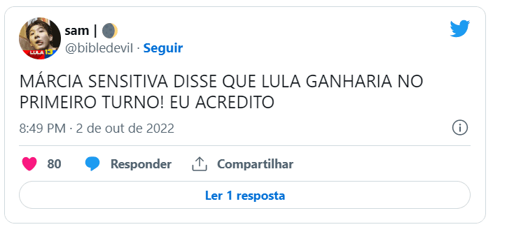 Internautas reagem à previsão de Marcia Sensitiva Internautas reagem à previsão de Marcia Sensitiva