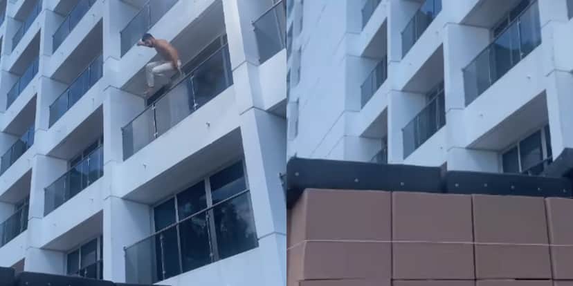 Galã da Globo, Rodrigo Lombardi mostra truque para se jogar de prédio em Travessia - Foto Reprodução Instagram Galã da Globo, Rodrigo Lombardi mostra truque para se jogar de prédio em Travessia - Foto Reprodução Instagram