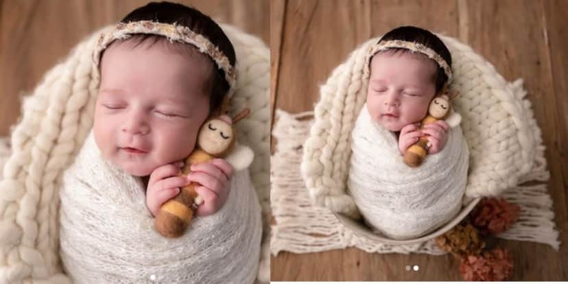 Cantora MC Loma encanta o Brasil ao dividir os cliques do ensaio newborn da dua filha, Melanie - Foto: Reprodução Instagram