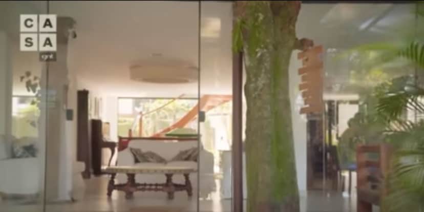 Manoel Soares mora em mansão no meio de ilha com quadra, obras de artes e sala gigante com árvore no meio Manoel Soares mora em mansão no meio de ilha com quadra, obras de artes e sala gigante com árvore no meio