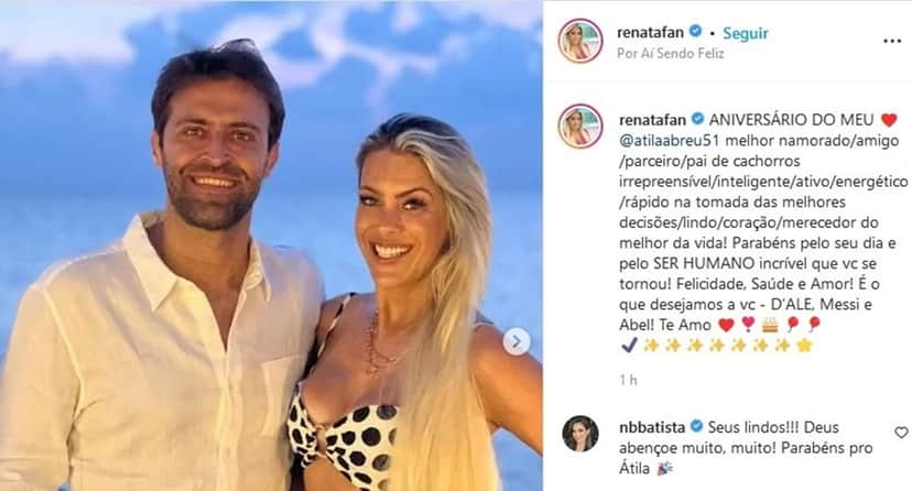 Contratada da Band faz declaração de amor ao namorado famoso Contratada da Band faz declaração de amor ao namorado famoso