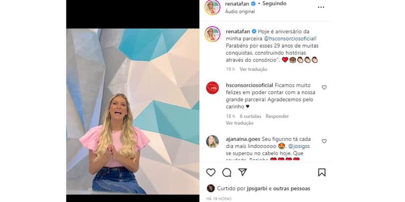 Renata Fan publica vídeo com declaração Renata Fan publica vídeo com declaração