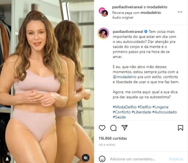 Paolla Oliveira em vídeo de publicidade (Foto: Reprodução/Instagram) Paolla Oliveira em vídeo de publicidade (Foto: Reprodução/Instagram)