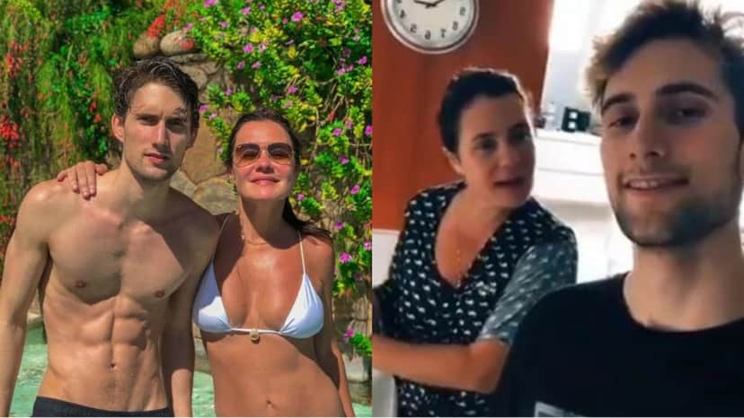 A atriz Adriana Esteves e seu filho, Felipe Ricca, fruto de sua união com Marco Ricca A atriz Adriana Esteves e seu filho, Felipe Ricca, fruto de sua união com Marco Ricca