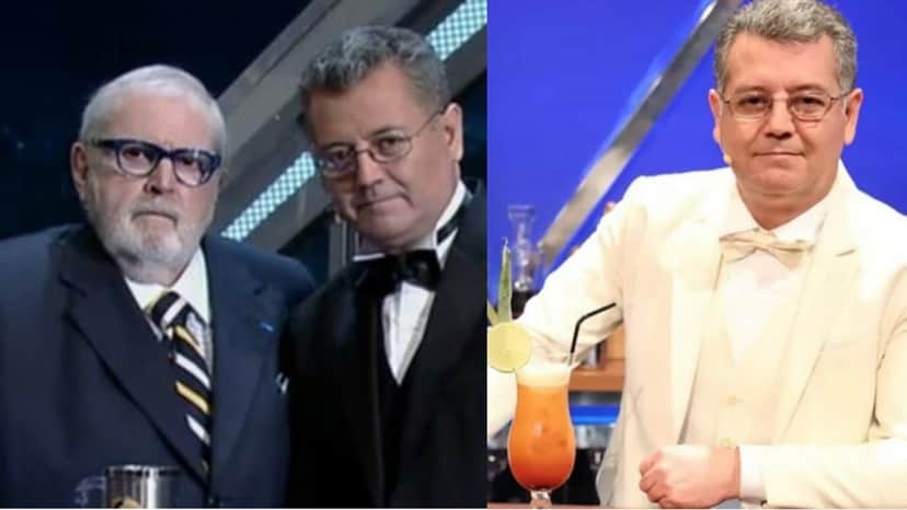 Jô Soares e o garçom Alex Jô Soares e o garçom Alex