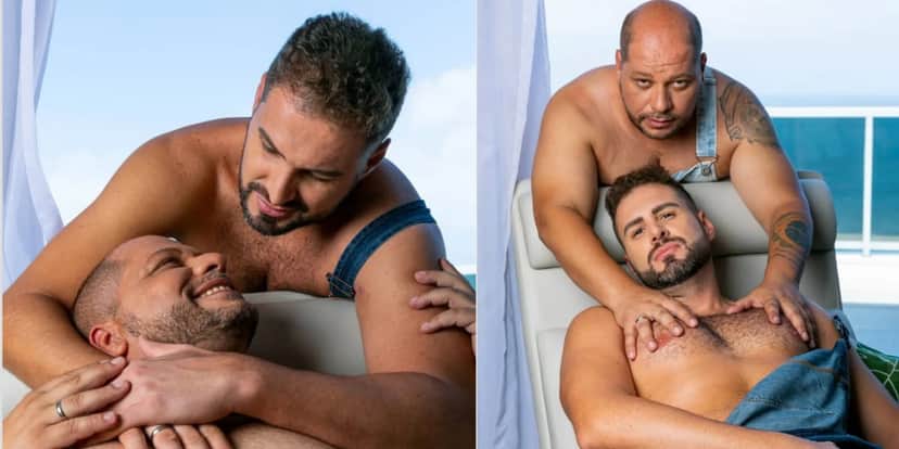 Bernardo Langlott e seu namorado Betoh Cascardo (Reprodução: Instagram) Bernardo Langlott e seu namorado Betoh Cascardo (Reprodução: Instagram)
