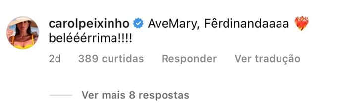 Recado de Carol Peixinho, atual namorada de Thiaguinho, não passa despercebido na foto de Fernanda Souza Recado de Carol Peixinho, atual namorada de Thiaguinho, não passa despercebido na foto de Fernanda Souza