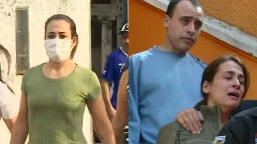 O casal Nardoni na época do crime e Anna Carolina Jatobá na saidinha do presídio O casal Nardoni na época do crime e Anna Carolina Jatobá na saidinha do presídio