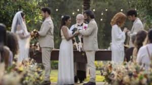 Casamento do final de Pantanal será triplo (Foto: Reprodução / Globo) Casamento do final de Pantanal será triplo (Foto: Reprodução / Globo)