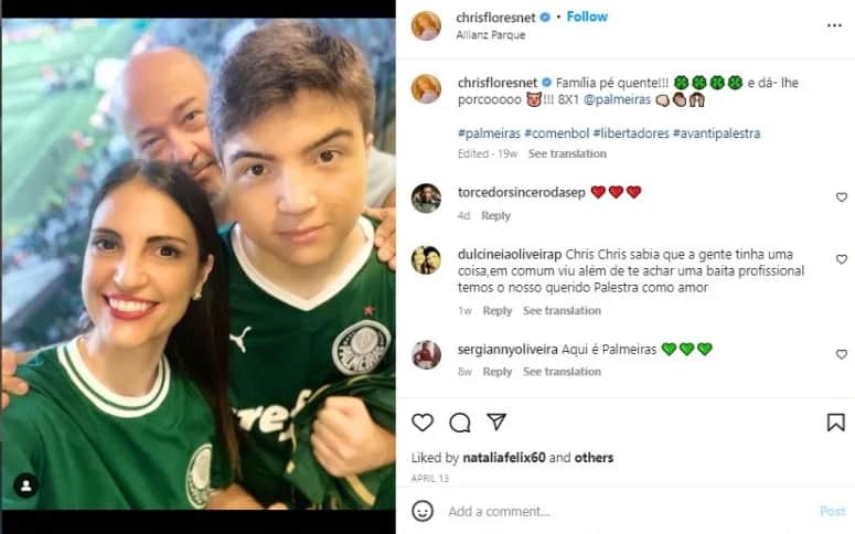 Apresentadora do SBT, Chris Flores, posta clique raro ao lado da família e beleza do filho choca o Brasil - Reprodução Apresentadora do SBT, Chris Flores, posta clique raro ao lado da família e beleza do filho choca o Brasil - Reprodução