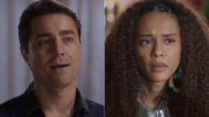 Danilo (Ricardo Pereira) e Anita (Taís Araujo) em cena de Cara e Coragem (Foto: Reprodução / Globo / Montagem TV Foco) Danilo (Ricardo Pereira) e Anita (Taís Araujo) em cena de Cara e Coragem (Foto: Reprodução / Globo / Montagem TV Foco)