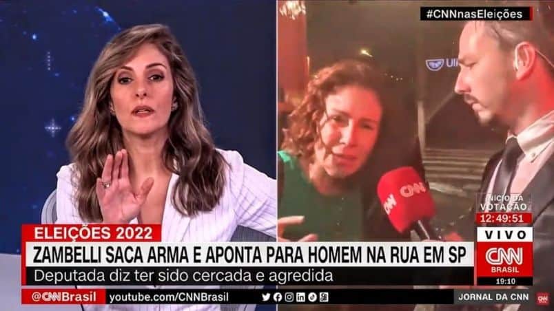 Monalisa Perrone deu invertida em Carla Zambelli ao vivo na CNN Brasil (Foto: Reprodução) Monalisa Perrone deu invertida em Carla Zambelli ao vivo na CNN Brasil (Foto: Reprodução)